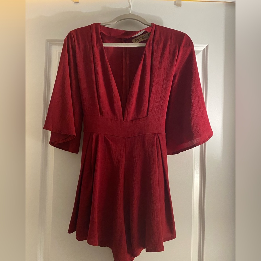 Bright red romper - only worn a few times!